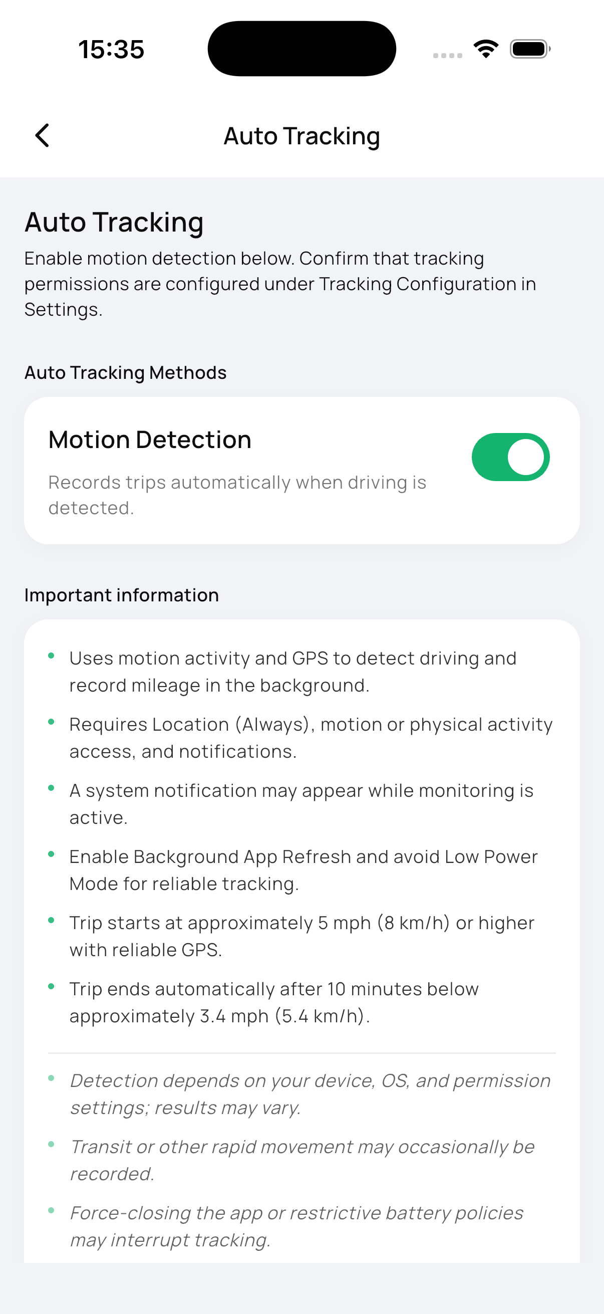 Auto Tracking — Motion Detection on iPhone