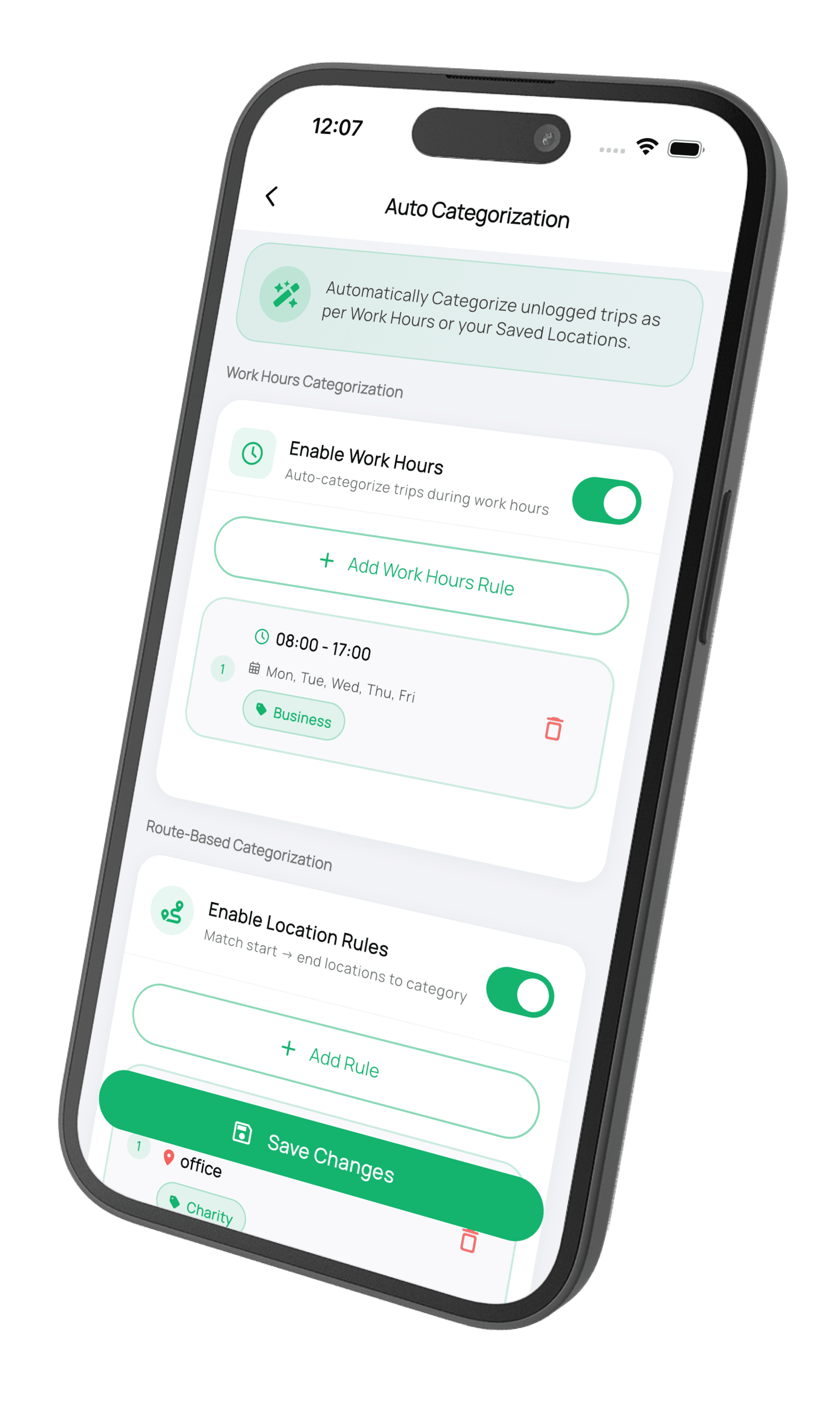 Smart trip detection and categorization