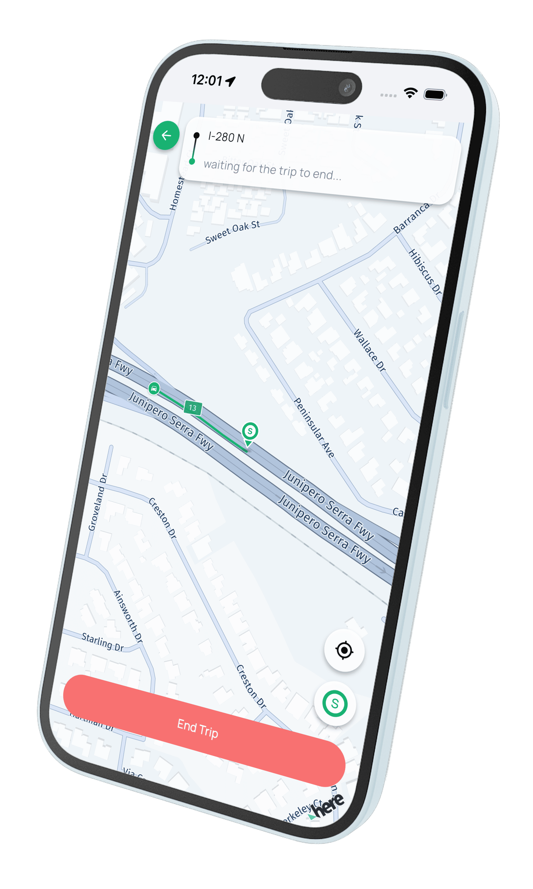 DriverAI app - mileage and trip tracking